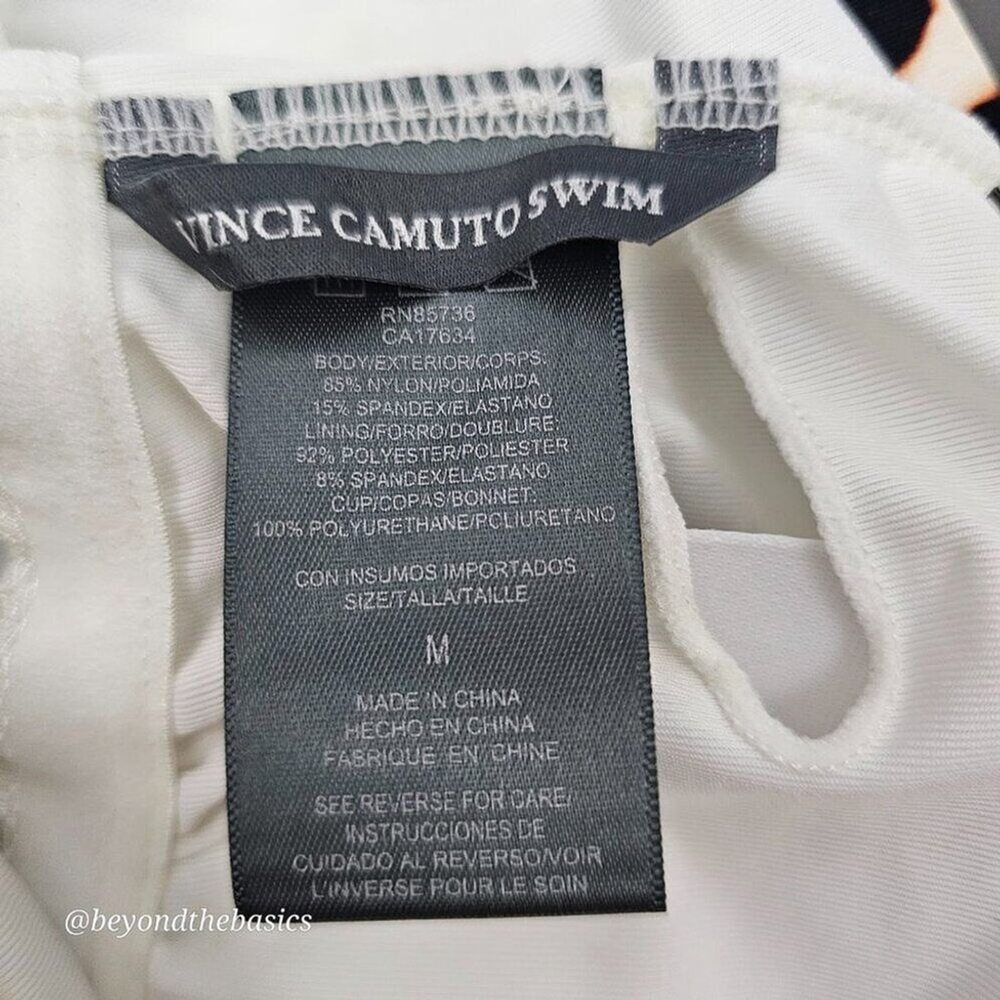 Vince Camuto Cheetah Print Chain Halter Blouson Tankini Top Women's Size M NWT - Picture 8 of 13
